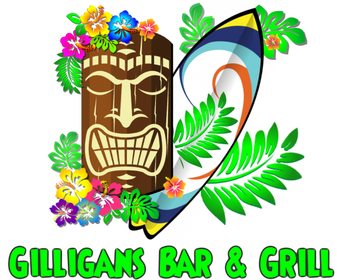 Gilligansmaui General Seating Tiki Mask Surfboard Flowers