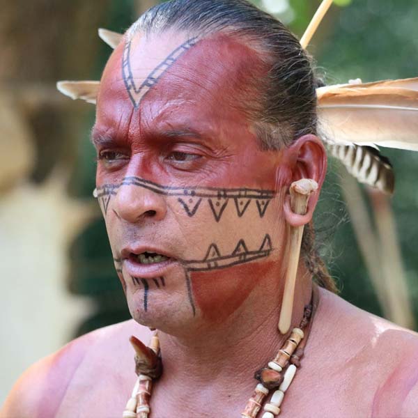 Gonativenow Jororo Native Village Show Native American Man Face Paint