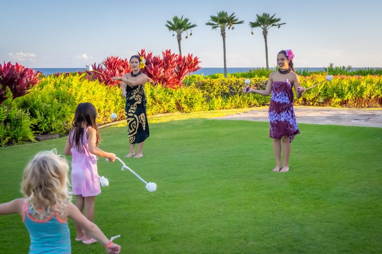 Grandhyattkauailuau General Admission Luau Dancers Kids Grass