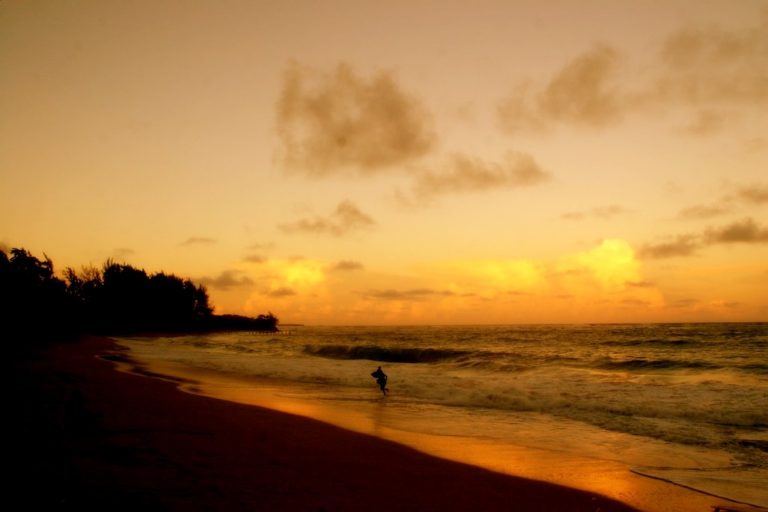 Lanihulientertainment Luxury Sunset Shore Luau Sunset Beach Waves Silhouette