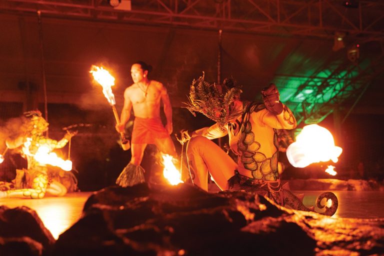 Luau Kalamaku Gold Package Fire Dancers Luau Performance
