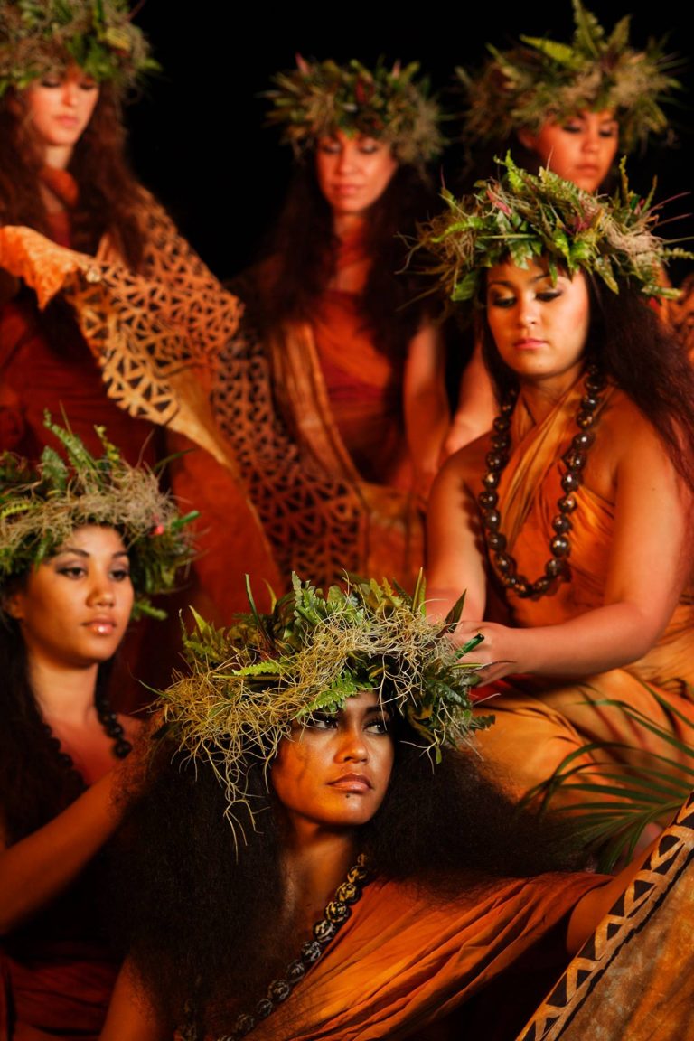 Luau Kalamaku Manor House Experience Performers Hawaiian Costumes Floral Crowns