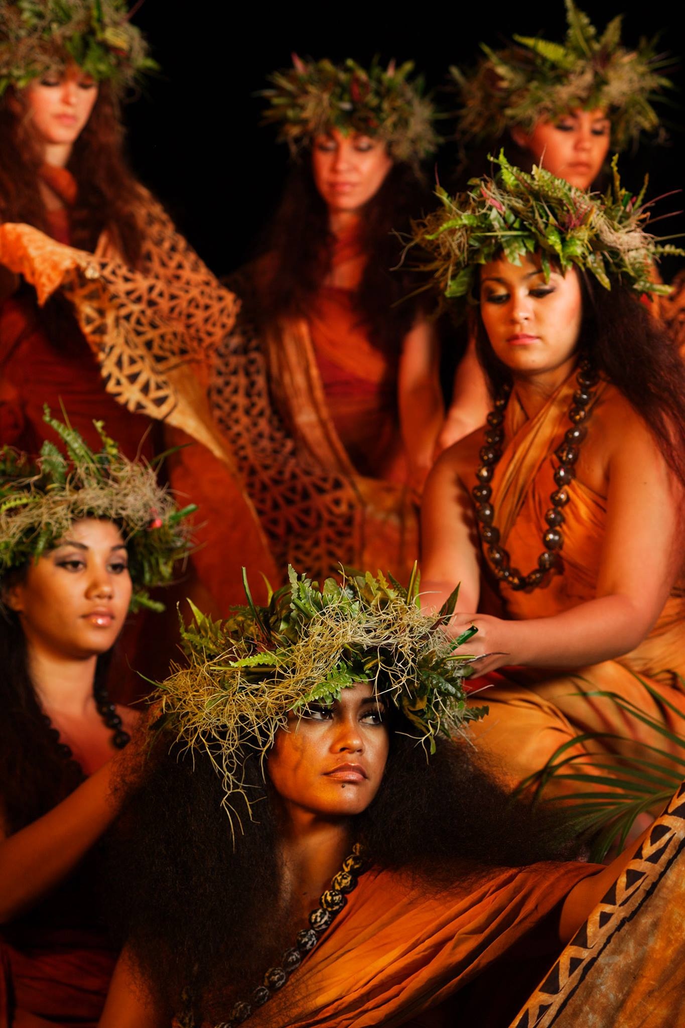 Luau Kalamaku Manor House Experience Performers Hawaiian Costumes Floral Crowns