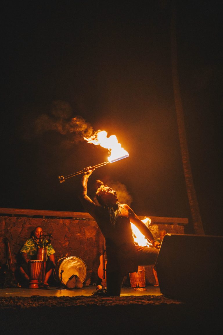 Marriottsunsetluau General Seating Fire Dancer Luau Night Performance