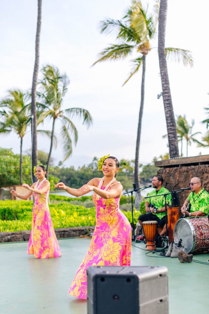 Marriottsunsetluau General Seating Hula Dancers Pink Dresses Live Music