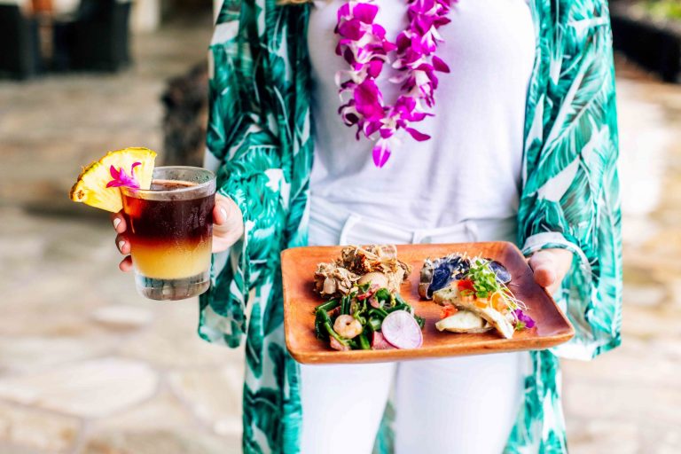 Marriottsunsetluau General Seating Luau Food Drink Lei