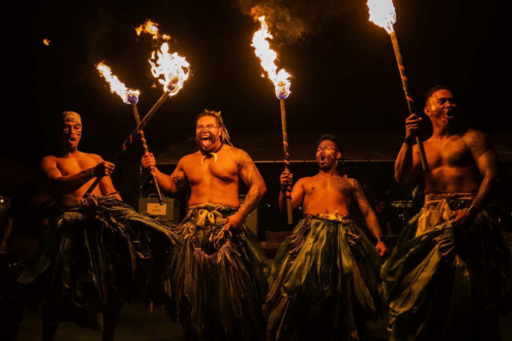 Maukawarriorsluau Koa Classic Package Rear Seating Fire Dancers Luau Night Performance