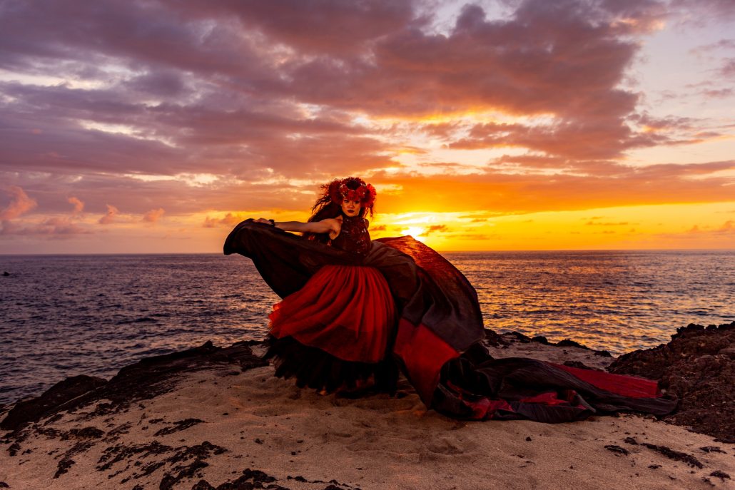 Okrluau Feast Fire Luau General Seating Outrigge Dancer Sunset Ocean Rocks