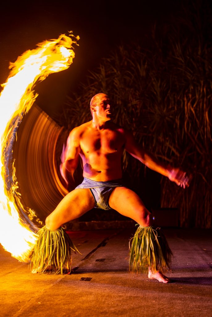 Okrluau Feast Fire Luau General Seating Outrigge Fire Dancer Luau Performance Night