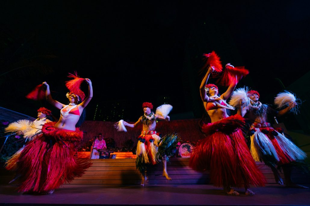 Painawaikikiluau General Seating Luau Dancers Red Costumes Night