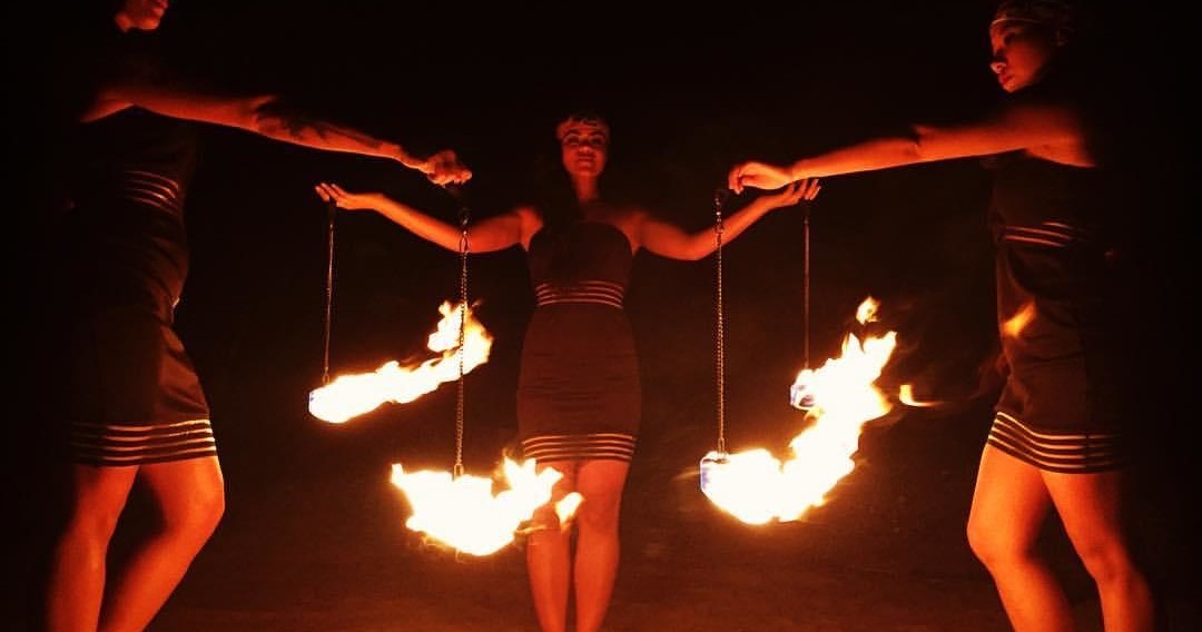 Polynesianfireproductions Fire Luau In Daytona Beach Fl Fire Dancers Night Performance