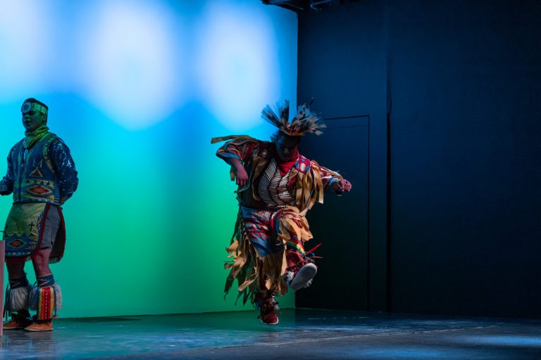 Red Heritage Native American Show Only Dancers Colorful Costumes Performance