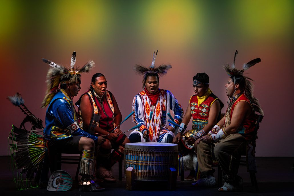 Red Heritage Native American Show Only Native American Drum Circle Performance