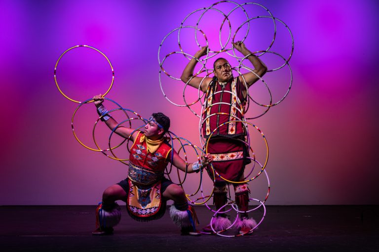 Red Heritage Native American Show Only Native American Hoop Dancers Performance