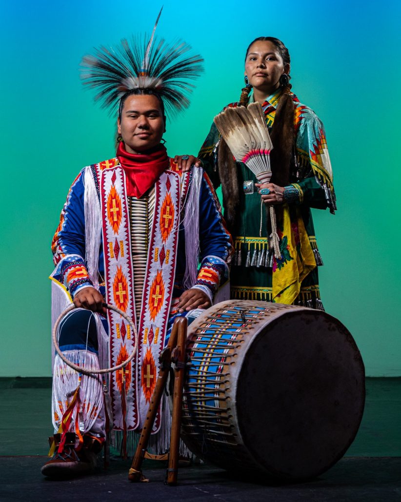 Red Heritage Native American Show Only Native American Performers Drum Costumes