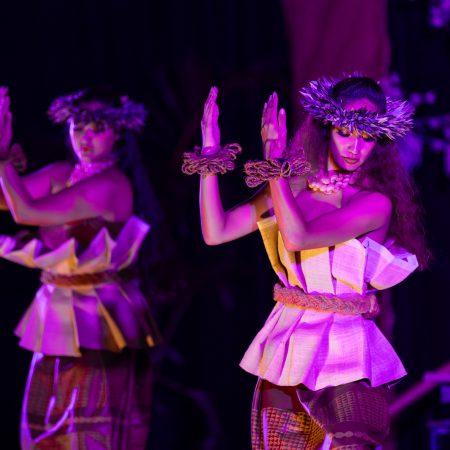 Ritzcarltonmauiluau Ohana Seating Hula Dancers Purple Lighting
