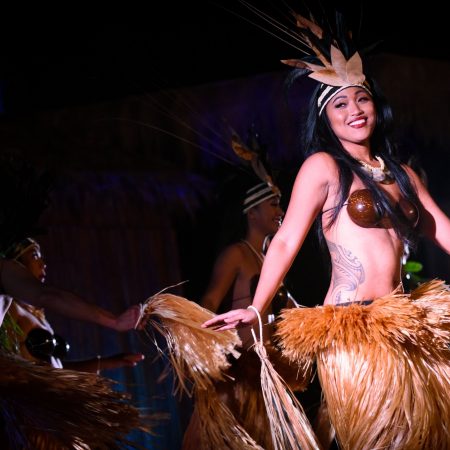 Royallahaina General Admission Hula Dancer Feather Headpiece Tattoo