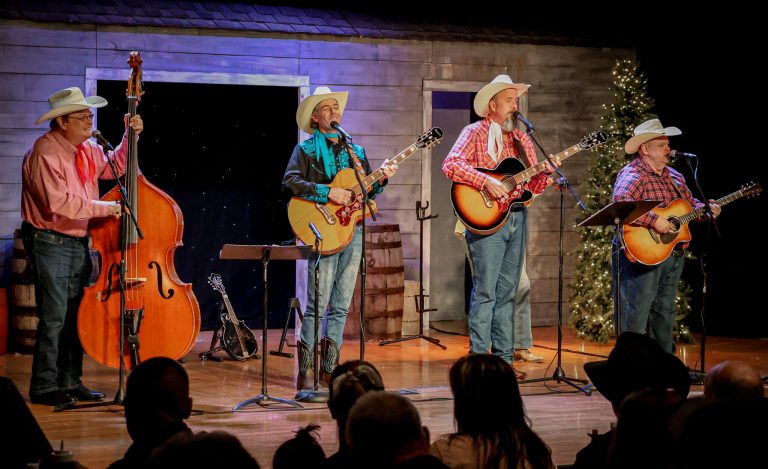 Theshepherdofthehills An Old Trail Christmas Chuckwagon Show Cowboy Band Christmas Show Stage