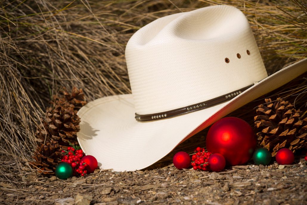 Theshepherdofthehills An Old Trail Christmas Chuckwagon Show Cowboy Hat Pinecones Christmas Orna