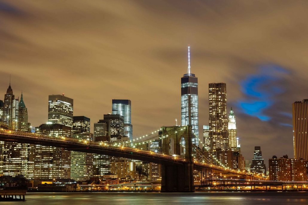 Walksnyc Radio City Christmas Spectacular Show  Brooklyn Bridge Manhattan Skyline Night