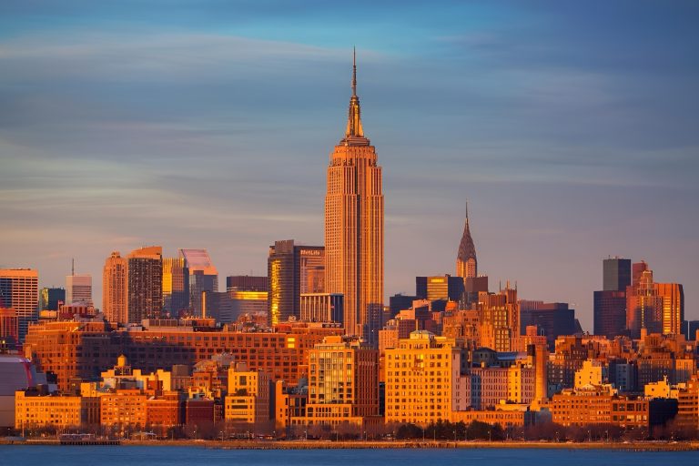 Walksnyc Radio City Christmas Spectacular Show  Empire State Building Sunset Skyline